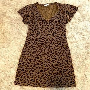 Z Supply Textured Leopard Mini Dress size S